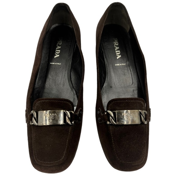 PRADA Suede Leather Loafers - Picture 1 of 14